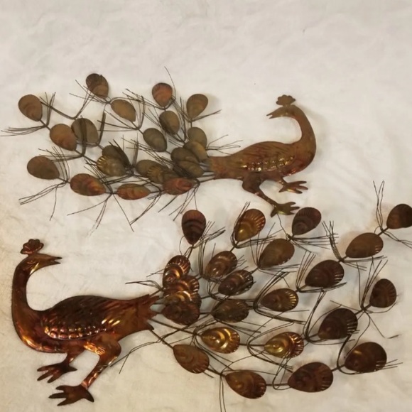 Hongkong Other - Super GROOVY 1960’s set of 2- Peacock wall art 16”X12”